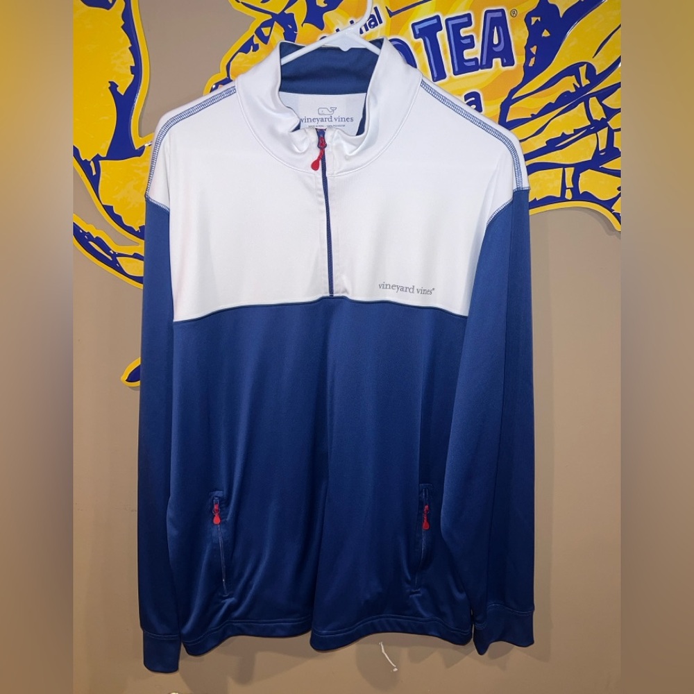 Vineyard Vines Blue and White Windbreaker